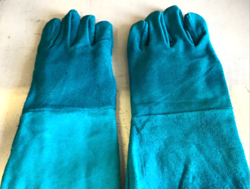 Blue Welding Gloves 8 Inch
